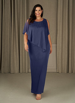 Azazie Aspyn Final Sale Stormy Sheath Beaded Mesh Dress image9