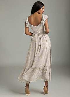 Azazie Anaya Robes de demoiselle d'honneur Robe Trapèze en Mousseline de soie Encolure en Forme de Cœur Lilas Dreamy Floral image2