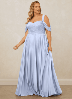 Christian Siriano Bridal for Azazie 1013 Bridesmaid Dresses Ice A-Line Off the Shoulder Chiffon Dress image13