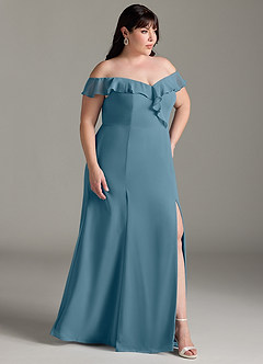 Azazie Sophie Bridesmaid Dresses Bermuda A-Line Off the Shoulder Chiffon Convertible Dress image10