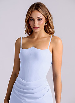 Azazie Debby Bridesmaid Dresses Lavender Mermaid Strapless Chiffon Dress image6