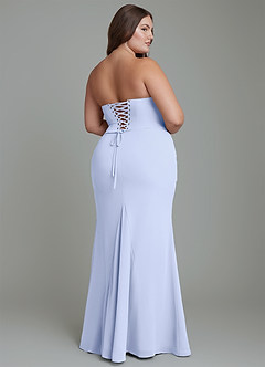 Azazie Sorrel Bridesmaid Dresses Ice Mermaid Corset Chiffon Dress image10