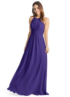 Azazie Bonnie Bridesmaid Dresses Regency A-Line Keyhole Ruched Chiffon Dress image2