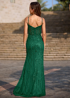 Dazzle Verde Abito da ballo a sirena image2