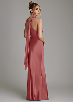 Azazie Reign Bridesmaid Dresses Antique Rose Mermaid Pleated Stretch Satin Dress image7