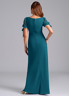 Azazie Pheby Brautjungfernkleider A-Linie Plissee Chiffon Kleid Tintenblau image6