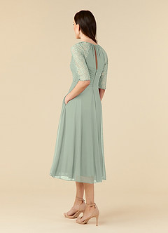 Azazie Gracelyn Kleider für die Brautmutter A-Linie Spitze Kleid Staubiger Salbeigrün image4