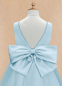 Azazie Sarina Final Sale Black A-Line Bow Tulle Dress image9