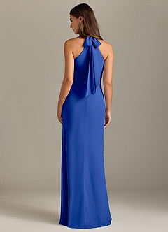 Azazie Doretta Bridesmaid Dresses Royal Blue Mermaid Pleated Chiffon Dress image8