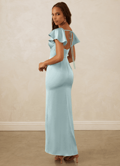 Christian Siriano Bridal for Azazie 1005 Bridesmaid Dresses Mist Sheath Sweetheart Neckline Stretch Satin Dress image8