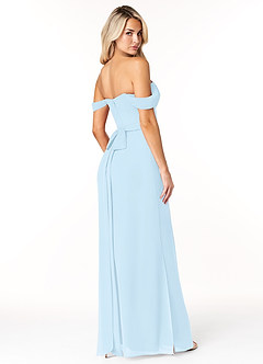 Azazie Joretta Bridesmaid Dresses Sky Blue A-Line Sweetheart Neckline Chiffon Convertible Dress image5
