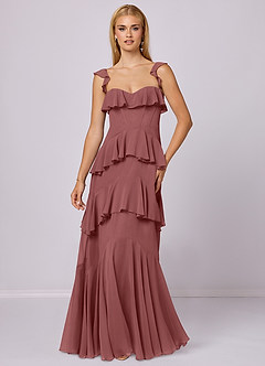 Barbie ♥ Azazie Bridesmaid Dresses Amethyst A-Line Sweetheart Neckline Chiffon Dress image3