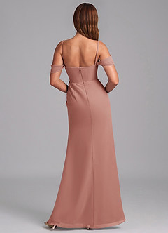 Azazie Johana Jurken voor bruidsmeisjes Converteerbaar Jurk van Chiffon met Zeemeermin Off the Shoulder Ceder Roos image2