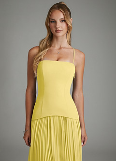 Azazie Alex Bridesmaid Dresses Canary A-Line Corset Chiffon Dress image7