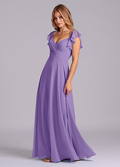 Azazie Leilani Bridesmaid Dresses Tahiti A-Line Pleated Chiffon Dress image4