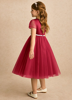 Azazie Kaylor Flower Girl Klänningar Klänning A-linje i Tyll Plisserad image6