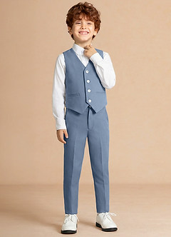 Finn Dusty Blue Boy Vest 3-Piece Suit