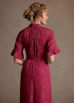 Azazie Hypatia Suknie dla Matki Panny Młodej Osłona Pofałdowany Kwiatowe wypalenie Długość podłogi Sukienka image7