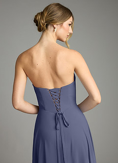 Azazie Ayla Abiti da Damigella Abito A-Line in Chiffon Scollo a Cuore Stormy image13