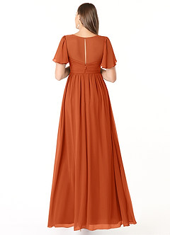Azazie Verna Maternity Bridesmaid Dresses A-Line V-Neck Ruched Chiffon Floor-Length Dress image2