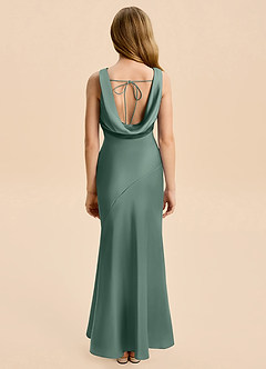 Azazie Rylina Junior Eucalyptus Mermaid Stretch Satin Dress image2