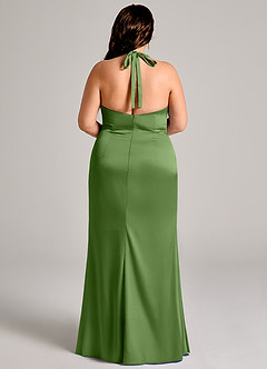 Azazie Valerie Brudtärnklänningar Klä av Sjöjungfru i Stretch Satin Plisserad Basilika image12