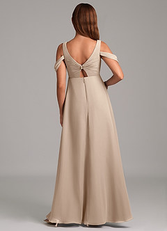 Azazie Rhea Zwangerschaps Bruidsmeisjekleding A-Lijn Geplooid Chiffon Vloerlengte Jurk image2