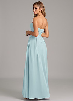 Azazie Lucienne Abiti da Damigella Abito Convertibile A-Line in Chiffon Senza Cinturino Sea Glass image2