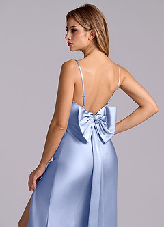 Azazie Kimberly Brudtärnklänningar Klä av Tubklänning i Stretch Satin Rosett Is image7