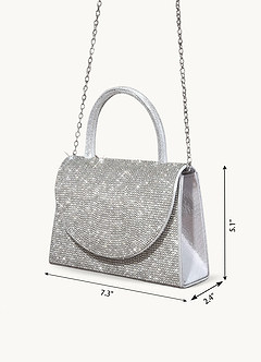 front Handbag With Glitter Diamonds