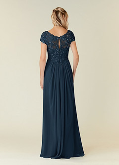Azazie Jet Final Sale Dusty Blue A-Line Sequins Chiffon Dress image5