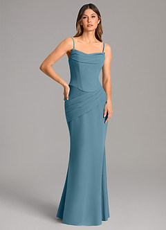 Azazie Sorrel Bridesmaid Dresses Bermuda Mermaid Corset Chiffon Dress image2