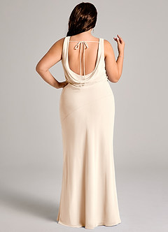 Azazie Rylina Bridesmaid Dresses White Alabaster Mermaid Pleated Chiffon Dress image11