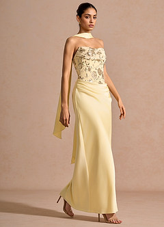 vestido Maxi Lantejoulas Douradas Aspasia image3