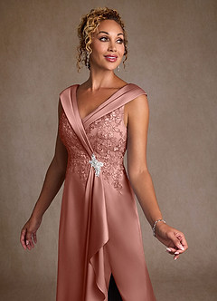 Azazie Santa Monica Klänningar till brudens mor Klänning A-Line i Spets Rosett image5