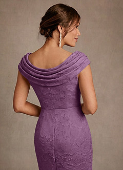 Azazie Irvine Mother of the Bride Dresses Wisteria A-Line Pleated Floral Burnout Dress image5