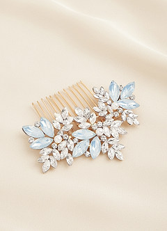 front Peigne floral en perles de cristal