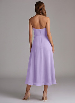 Azazie Wren Bridesmaid Dresses Lilac A-Line Strapless Chiffon Dress image2