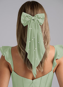 front Pearl Hair Bow Hair Clip