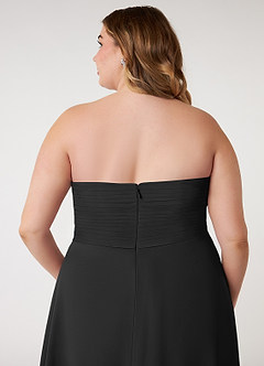 Azazie Arabella Allure Abiti da Damigella Abito Convertibile A-Line in Chiffon Scollo a Cuore Nero image14