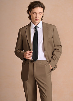 front James Truffle Structured Stretch Suit Jacket