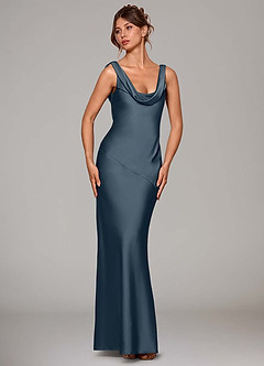 Azazie Rylina Bridesmaid Dresses Twilight Mermaid Stretch Satin Dress image3