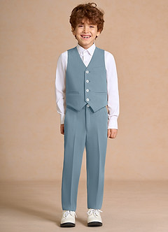front Oliver Lichtblauw Jongens 3-delig pak