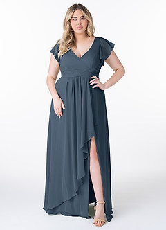 Azazie Omari Bridesmaid Dresses Neptune A-Line Chiffon Dress image7