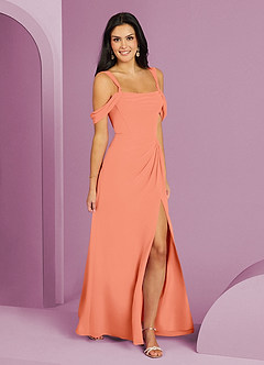 Barbie ♥ Azazie Bridesmaid Dresses Sunset A-Line Off the Shoulder Chiffon Dress image3