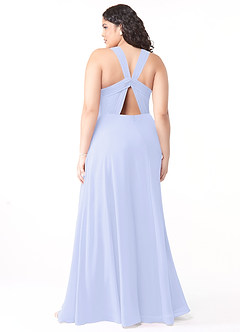 Azazie Jane Final Sale Lavender A-Line V-Neck Pleated Chiffon Dress image7