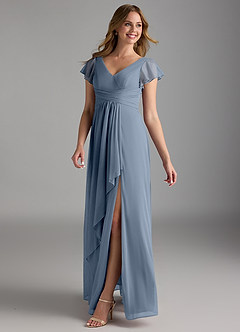 Azazie Omari Final Sale Twilight A-Line Mesh Dress image5