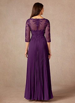 Azazie Corinne Mother of the Bride Dresses Grape A-Line Sequins Chiffon Dress image4