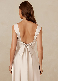Christian Siriano Bridal for Azazie 1001 Bridesmaid Dresses White Alabaster A-Line Sweetheart Neckline Stretch Satin Dress image9