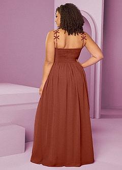 Barbie ♥ Azazie Bridesmaid Dresses Auburn A-Line Pleated Chiffon Dress image15